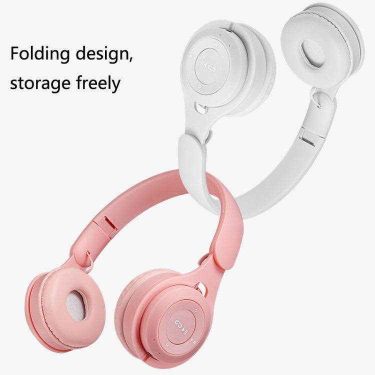 M6 Wireless Bluetooth Headset Folding Gaming Stereo Headset With Mic(Pink) - Headset & Headphone by PMC TechLife | Online Shopping South Africa | PMC TechLife