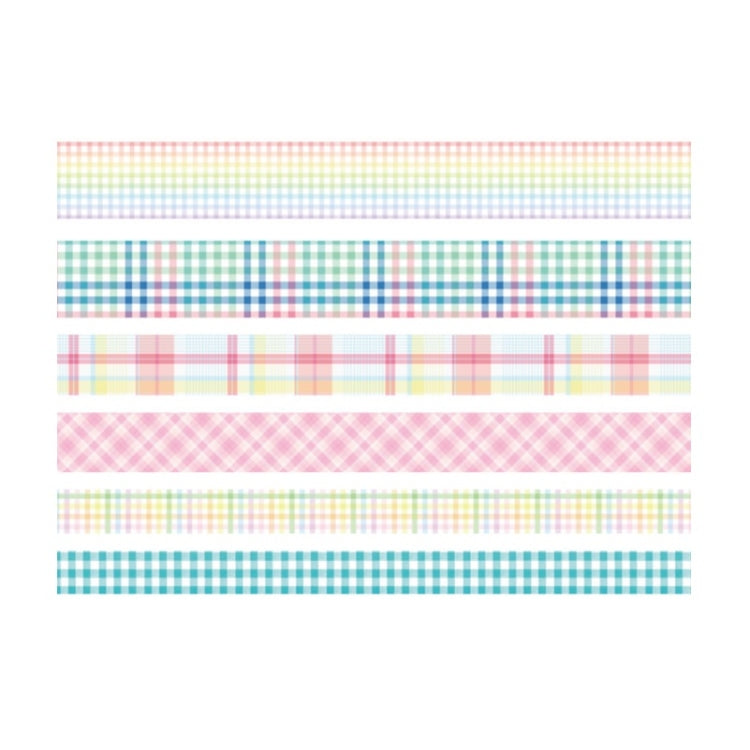 Paper Lattice Decorative Material Tape For Handbook(Rainbow Plaid) - Tape & Solid glue by PMC TechLife | Online Shopping South Africa | PMC TechLife