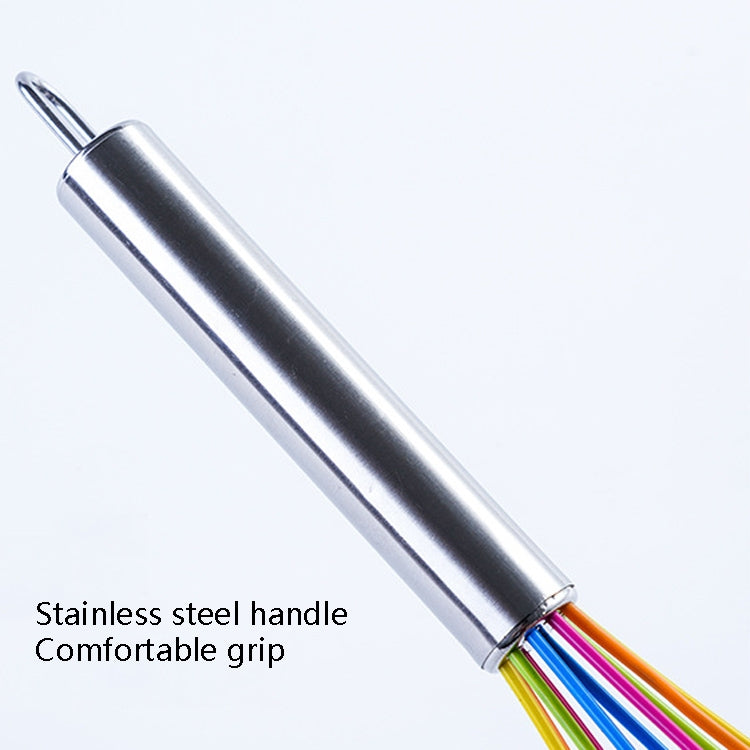 Silicone Egg Beater Home Egg Mixer Kitchen Gadgets Cream Baking Tools, Colour: 8 inch Blue - Stirrer & Squeezer by PMC TechLife | Online Shopping South Africa | PMC TechLife