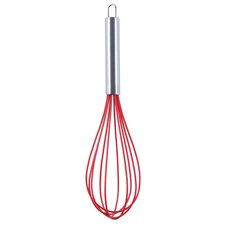 Silicone Egg Beater Home Egg Mixer Kitchen Gadgets Cream Baking Tools, Colour: 12 inch Red - Stirrer & Squeezer by PMC TechLife | Online Shopping South Africa | PMC TechLife