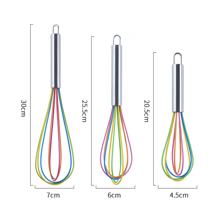 Silicone Egg Beater Home Egg Mixer Kitchen Gadgets Cream Baking Tools, Colour: 12 inch Purple - Stirrer & Squeezer by PMC TechLife | Online Shopping South Africa | PMC TechLife
