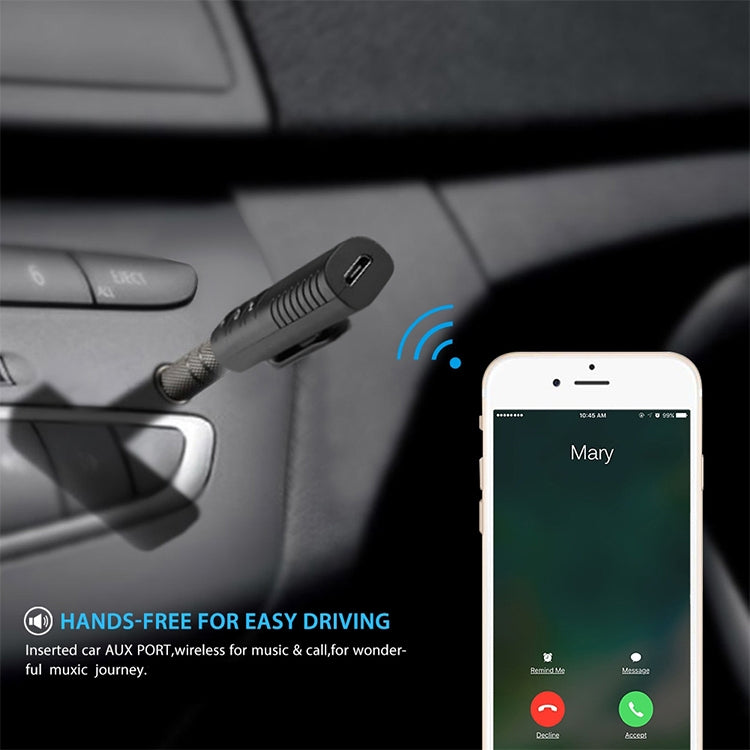 H-139 3.5mm Lavalier Bluetooth Audio Receiver with Metal Adapter(Green) - Audio Receiver Transmitter by PMC TechLife | Online Shopping South Africa | PMC TechLife