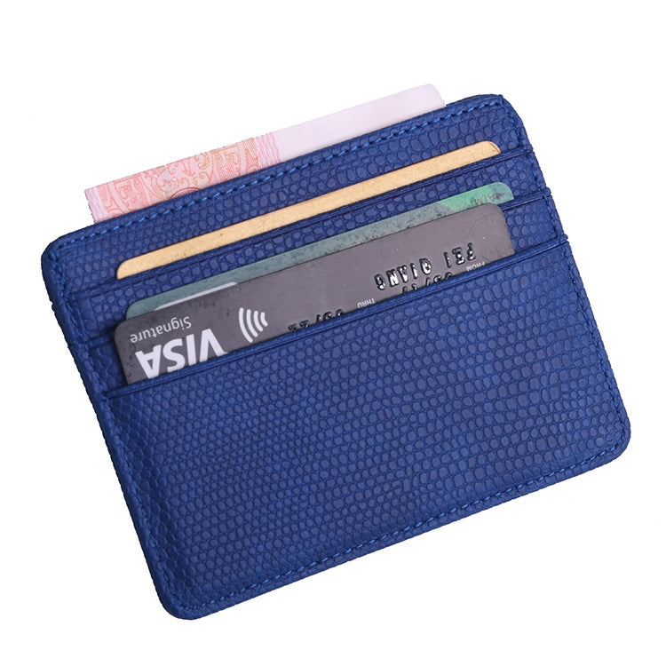 KT1002 RFID Function Lizard Pattern Bank Card Holder PU Business Card Case(Blue) - Antimagnetic RFID Package by PMC TechLife | Online Shopping South Africa | PMC TechLife | Buy Now Pay Later Mobicred