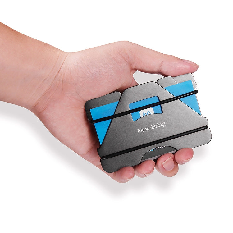 New Bring Metal Card Holder Anti-Demagnetization Anti-Theft Brush Anti-RFID Card Holder Ultra-Thin Card Holder Men Wallet(Carbon Fiber) - Antimagnetic RFID Package by New Bring | Online Shopping South Africa | PMC TechLife | Buy Now Pay Later Mobicred