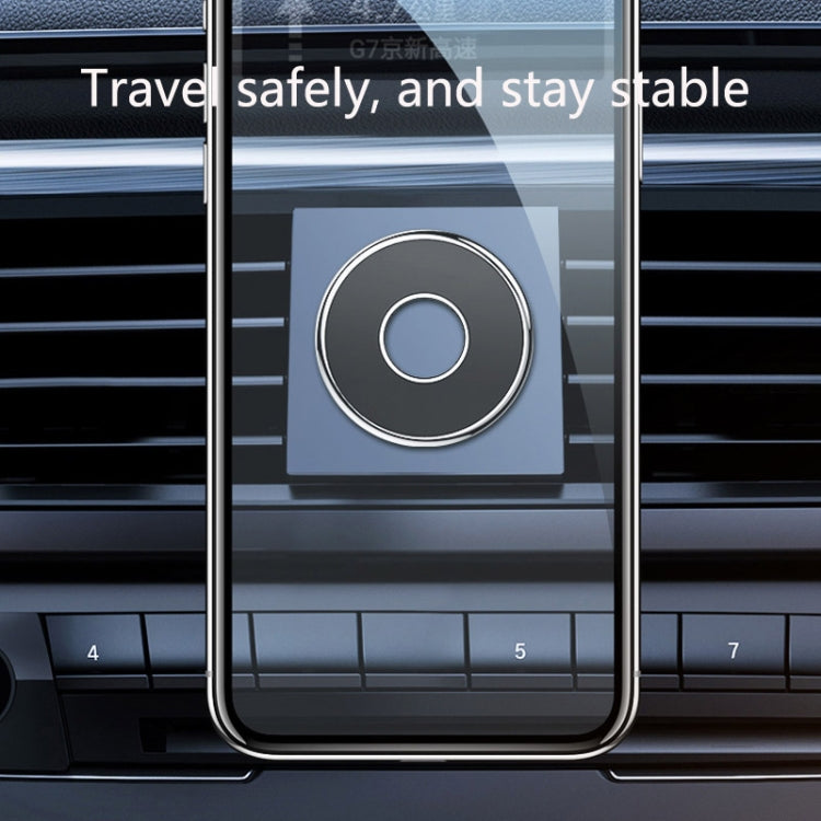 Q6 Car Magnetic Mobile Phone Holder Round Car Dashboard Navigation Bracket(Silver) - Car Holders by PMC TechLife | Online Shopping South Africa | PMC TechLife