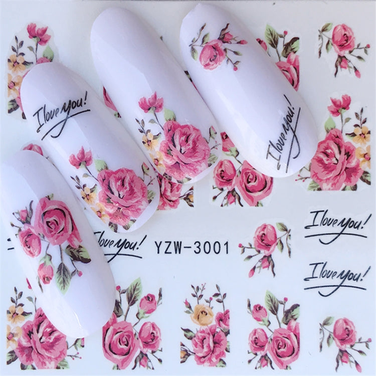 10 PCS Summer Colorful Nail Sticker Water Transfer Nail Decorations(YZW-125) - Nail Stickers by PMC TechLife | Online Shopping South Africa | PMC TechLife