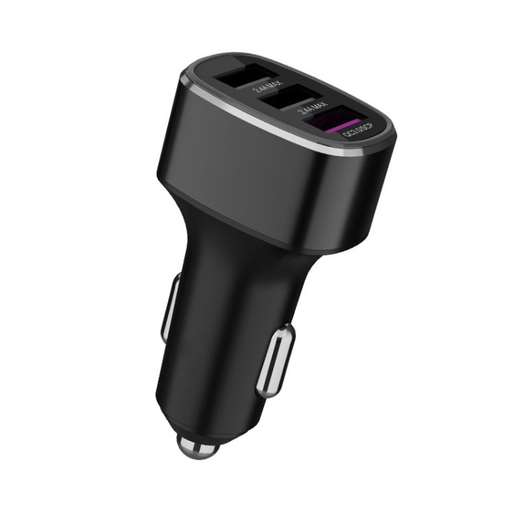 Three USB Ports Car Fast Charging Charger For Huawei/For OPPO/VIVO/OnePlus And Other Flash Charging, Model: GT680 Black - Car Charger by PMC TechLife | Online Shopping South Africa | PMC TechLife