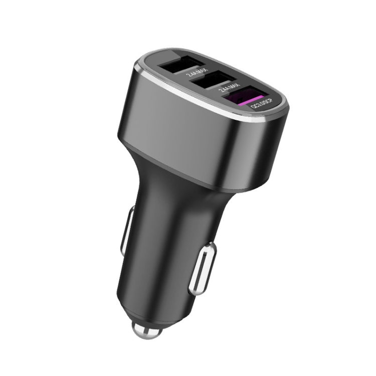 Three USB Ports Car Fast Charging Charger For Huawei/For OPPO/VIVO/OnePlus And Other Flash Charging, Model: GT680 Gray - Car Charger by PMC TechLife | Online Shopping South Africa | PMC TechLife