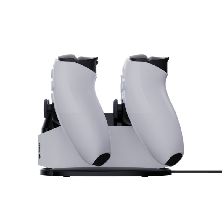 SPARKFOX W20P508 Dual Charger With Contacts Wireless Handle Charger For PS5, Style: Charger+Data Cable - Charger & Power by SPARKFOX | Online Shopping South Africa | PMC TechLife | Buy Now Pay Later Mobicred