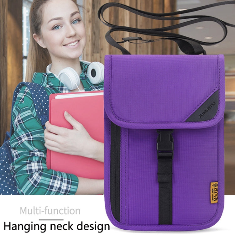 1062 Travel Passport Bag RFID Multi-Function Document Holder Hanging Neck Ticket Protective Case(Light Grey) - free shipping - PMC TechLife - Order now!