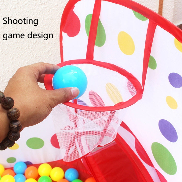 3 in 1 Children Tent Play House Tunnel Foldable Shooting Ocean Ball Pool Toy(Red) - Tents & Accessories by PMC TechLife | Online Shopping South Africa | PMC TechLife