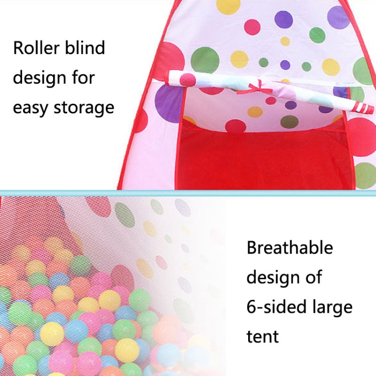3 in 1 Children Tent Play House Tunnel Foldable Shooting Ocean Ball Pool Toy(Red) - Tents & Accessories by PMC TechLife | Online Shopping South Africa | PMC TechLife