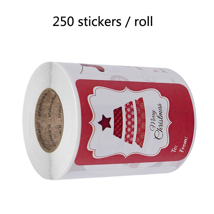 LG-Q090904-50/75 Red Christmas Elk Sticker Self Adhesive Gift Label, Size: 50x76mm(Red) - Stickers by PMC TechLife | Online Shopping South Africa | PMC TechLife
