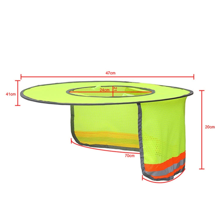 Construction Site Outdoor Construction Foldable Reflective Safety Sun Hat, Size: One Size(Fluorescent Orange) - Workplace Safety Supplies by PMC TechLife | Online Shopping South Africa | PMC TechLife