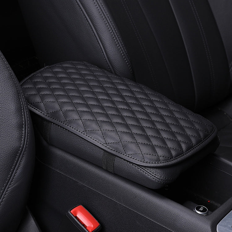Leather Car Universal Central Armrests Pad Anti-Slip Armrest Box Mat(Black) - Seat Accessories by PMC TechLife | Online Shopping South Africa | PMC TechLife | Buy Now Pay Later Mobicred