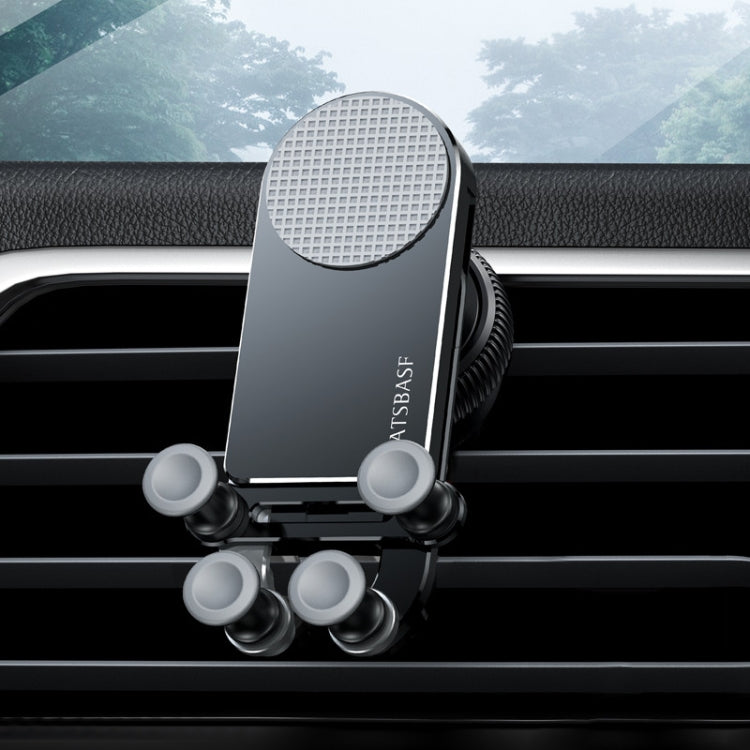 Oatsbasf Car Gravity Metal Bracket Scalable and Stable Mobile Phone Bracket Folding Screen Mobile Phone Exclusive Car Bracket(Outlet Black) - Universal Car Holders by Oatsbasf | Online Shopping South Africa | PMC TechLife | Buy Now Pay Later Mobicred