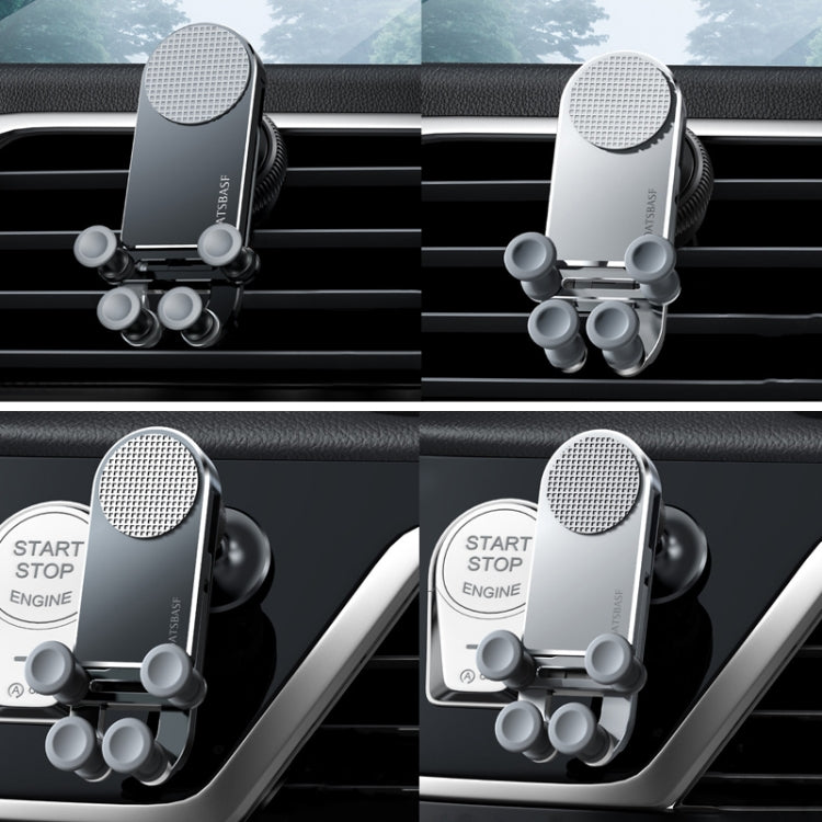 Oatsbasf Car Gravity Metal Bracket Scalable and Stable Mobile Phone Bracket Folding Screen Mobile Phone Exclusive Car Bracket(Paste Black) - Universal Car Holders by Oatsbasf | Online Shopping South Africa | PMC TechLife | Buy Now Pay Later Mobicred