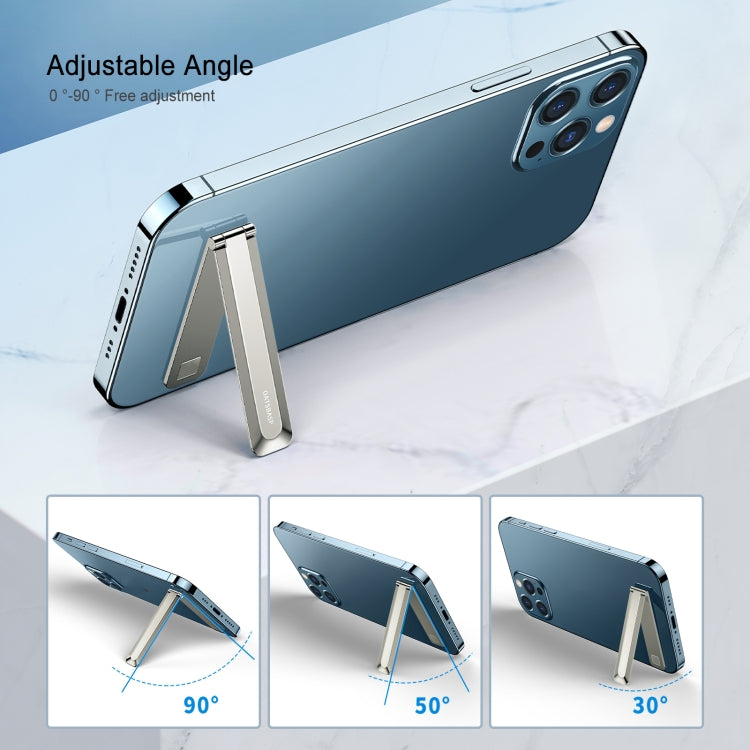 Oatsbasf 03654 Mini Mobile Phone Holder Back Sticker Portable Folding Desktop Multifunctional Magnetic Stand(Grey) - free shipping - PMC TechLife - Order now!