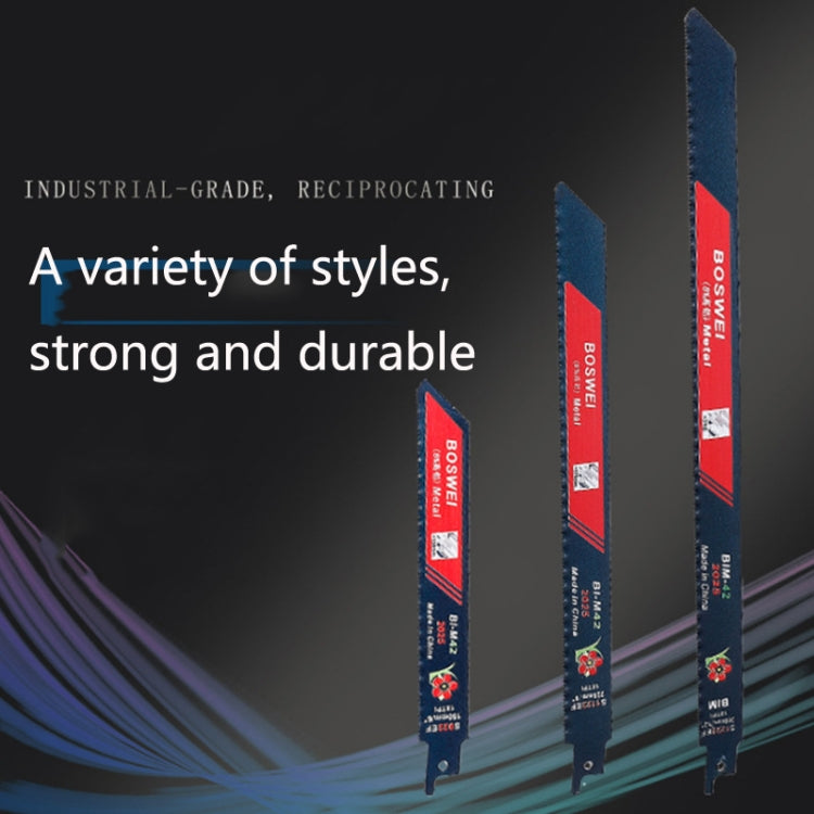 S922EF BOSWEI Hardcore Reciprocating Saw Strip Fine Teeth Saber Saw Blade Metal Plastic Wood Bimetal Curve Saw Blade - Electric Saws & Accessories by BOSWEI | Online Shopping South Africa | PMC TechLife