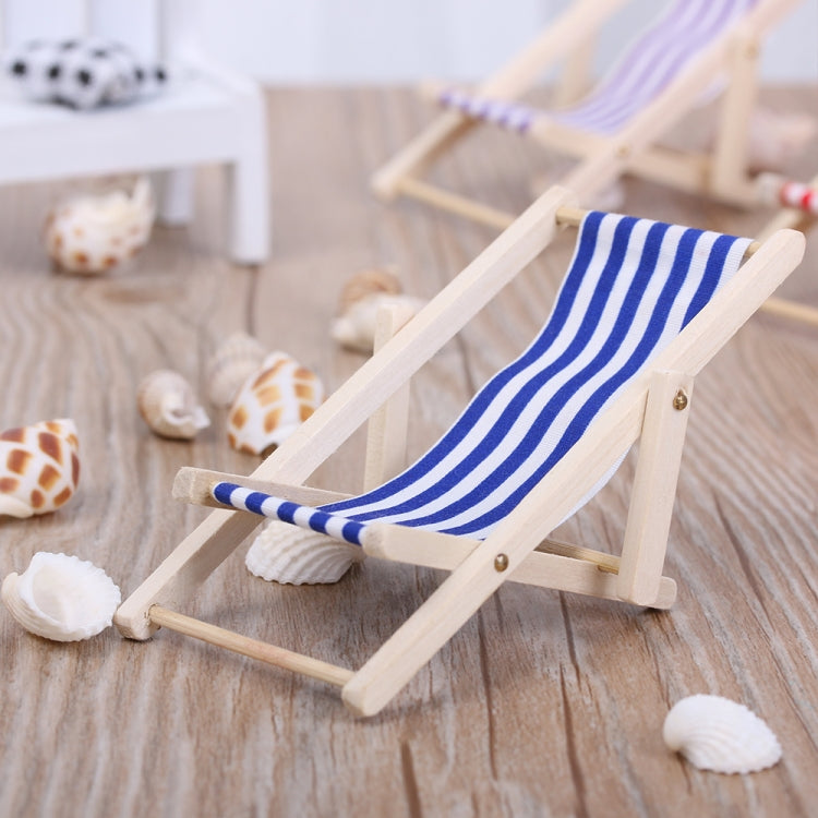2 PCS 1:12 Beach Lounge Chair Simulation Model Outdoor Beach Scene Shooting Props Can Be Folded(Sky Blue) - Other Props by PMC TechLife | Online Shopping South Africa | PMC TechLife