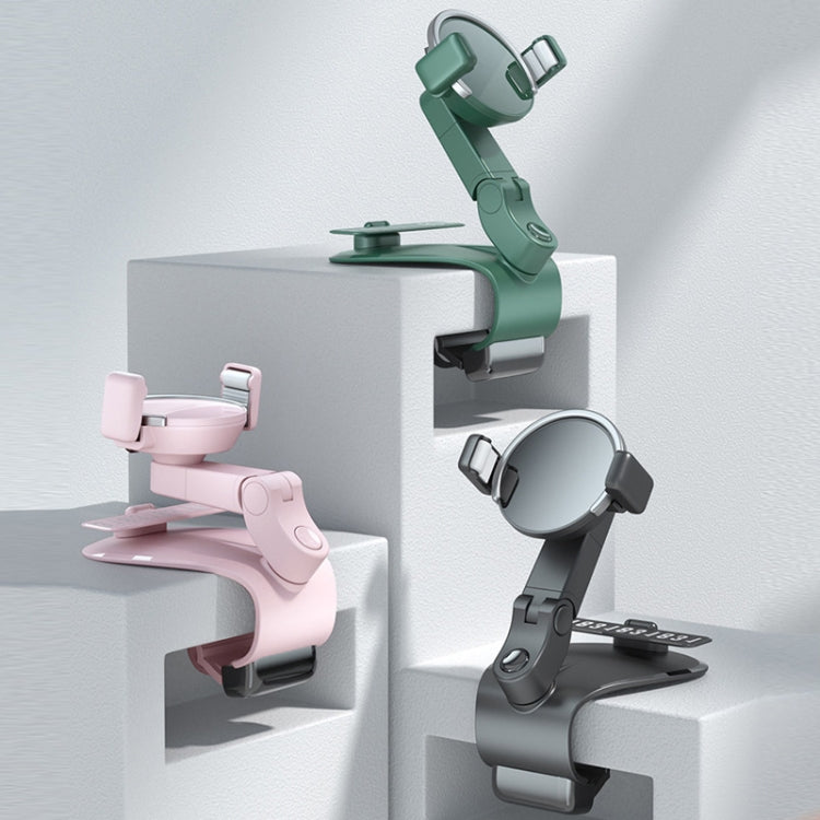 ZJ088 Car Mobile Phone Bracket Car Central Control Instrument Panel Rearview Mirror Multifunctional AR Navigation Bracket(Pink) - Car Holders by PMC TechLife | Online Shopping South Africa | PMC TechLife