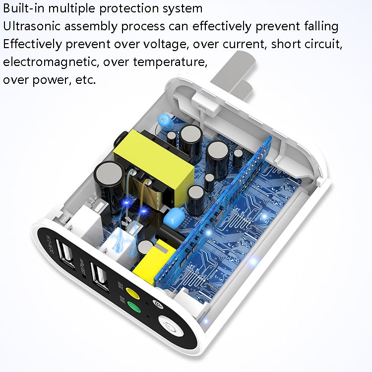 RAYEE K8 Remote Control Version 2 in 1 Bluetooth 5.0 Receiver & Transmitter Audio Adapter Support Fast Charge U Disk, US Plug - Audio Receiver Transmitter by PMC TechLife | Online Shopping South Africa | PMC TechLife
