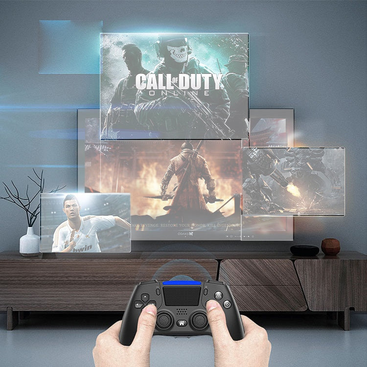 Bluetooth Wireless Six-Axis Programmable Dual-Vibration Gamepad For PS4(Red) - Gamepads by PMC TechLife | Online Shopping South Africa | PMC TechLife