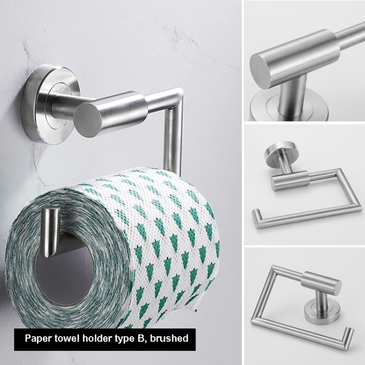 304 Stainless Steel With Grooved Bathroom Pendant Bathroom Shelf,Style: Paper Towel Holder  B - Shelves by PMC TechLife | Online Shopping South Africa | PMC TechLife