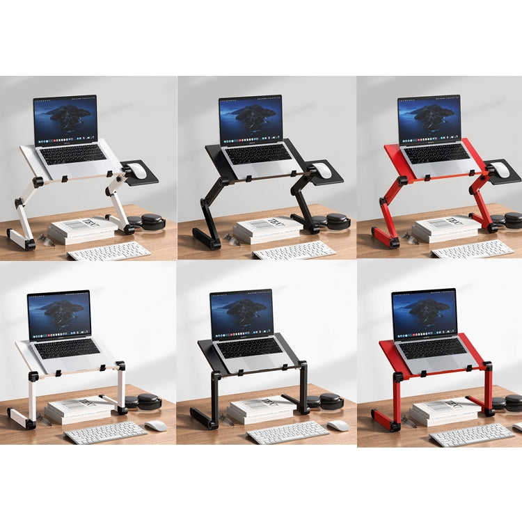 Oatsbasf Folding Computer Desk Laptop Stand Foldable Lifting Heightening Storage Portable Rack,Style: L01 Black - free shipping - PMC TechLife - Order now!