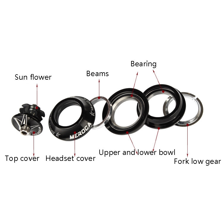 MEROCA Bearing Bowl Mountain Tower 44mm Built-In Straight Tube Bowl(Black) - free shipping - PMC TechLife - Order now!