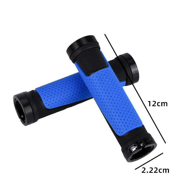 2 Pairs BG-0404 Bicycle Rubber Handle Cover The Mountain Bike Bilateral Lock Dead Anti-Slip Handle Cover(Grey) - Bicycle Grips by PMC TechLife | Online Shopping South Africa | PMC TechLife