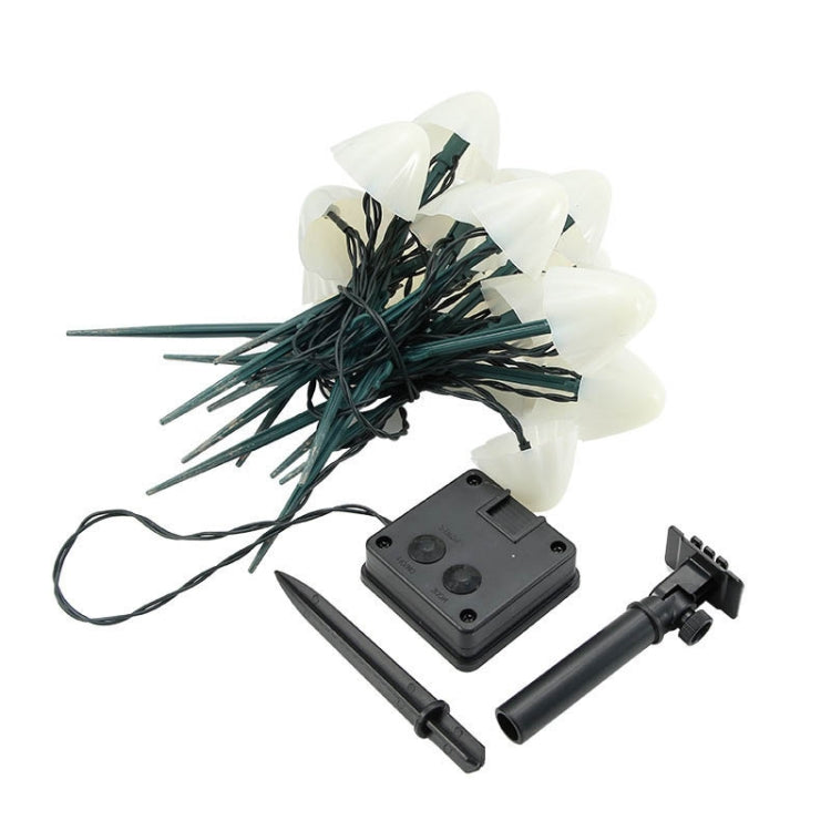 5m 20 LEDs Solar Mushroom Lawn Light Outdoor Waterproof Garden Villa Landscape Decorative String Lights(Warm White Light) - Holiday Lights by PMC TechLife | Online Shopping South Africa | PMC TechLife