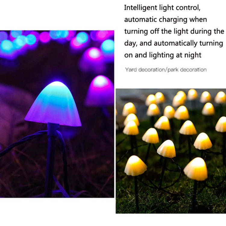 6.5m 30 LEDs Solar Mushroom Lawn Light Outdoor Waterproof Garden Villa Landscape Decorative String Lights(Warm White Light) - free shipping - PMC TechLife - Order now!