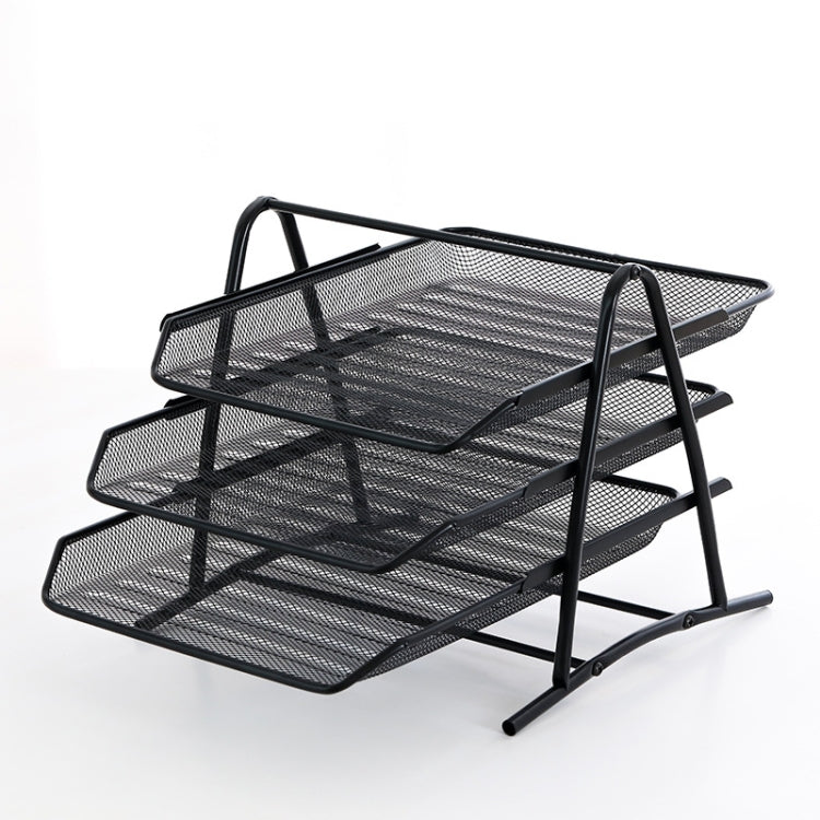 Net-Shaped File Rack Data Storage Frame Storage Rack Metal File Management Rack,Style: Four-layer - File Folder by PMC TechLife | Online Shopping South Africa | PMC TechLife
