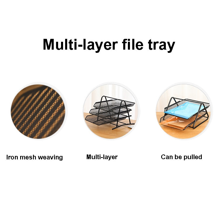 Net-Shaped File Rack Data Storage Frame Storage Rack Metal File Management Rack,Style: Four-layer - File Folder by PMC TechLife | Online Shopping South Africa | PMC TechLife