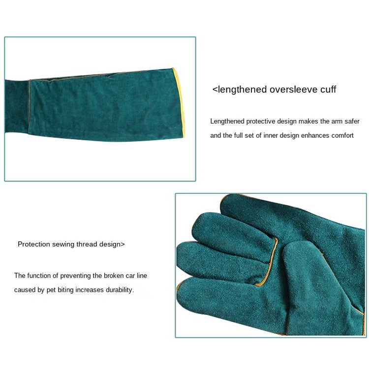 Reptile Anti-Bite Gloves 62cm Length Pet Protective Gloves(Blue) - free shipping - PMC TechLife - Order now!