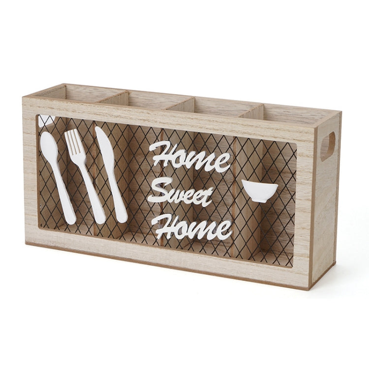 Kitchen Wooden Tableware Cutlery Storage Box(29.5x8x15cm) - Shelf by PMC TechLife | Online Shopping South Africa | PMC TechLife