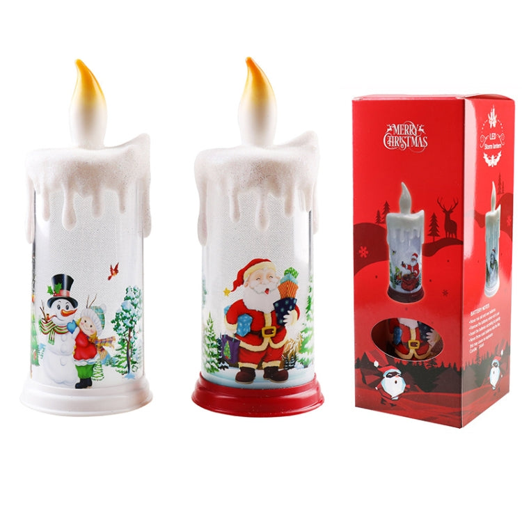 Christmas Decoration Night Light LED Simulation Flame Candle Light(B-Snowman) - Decoration Lamps by PMC TechLife | Online Shopping South Africa | PMC TechLife