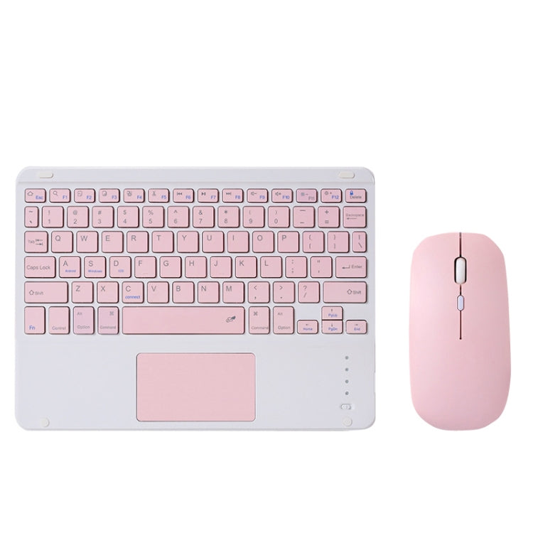 871 9.7 Inch Portable Tablet Bluetooth Keyboard With Touchpad + Mouse Set for iPad(Pink + Mouse) - Universal by PMC TechLife | Online Shopping South Africa | PMC TechLife