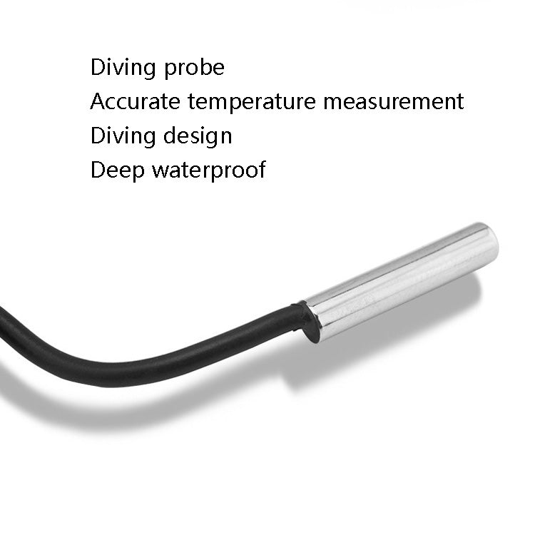 2 PCS Fish Tank Digital Thermometer Waterproof Probe Electronic Measuring Thermometer, Line Length:  2m (White) - Thermometer by PMC TechLife | Online Shopping South Africa | PMC TechLife