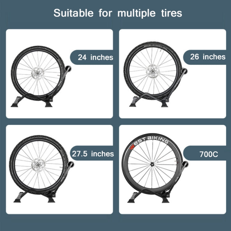 WEST BIKING Portable Bicycle Parking Display Stand(Black) - Holders by WEST BIKING | Online Shopping South Africa | PMC TechLife | Buy Now Pay Later Mobicred