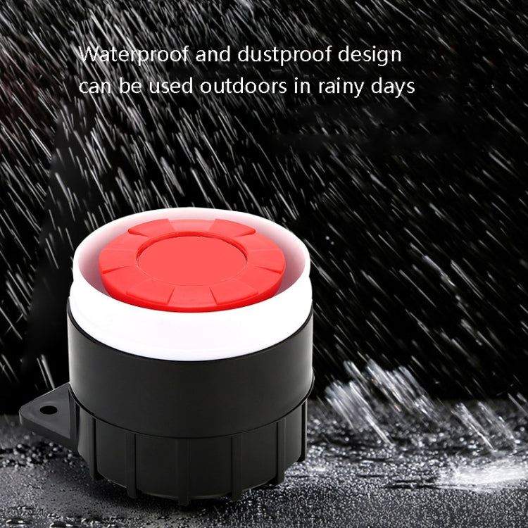 BJ-1K High-Decibel Active Buzzer Dual Audio Electronic Siren Alarm Wall-Mounted Anti-Theft Buzzer, Voltage: 220V(Red White Black) - Others Alarm by PMC TechLife | Online Shopping South Africa | PMC TechLife