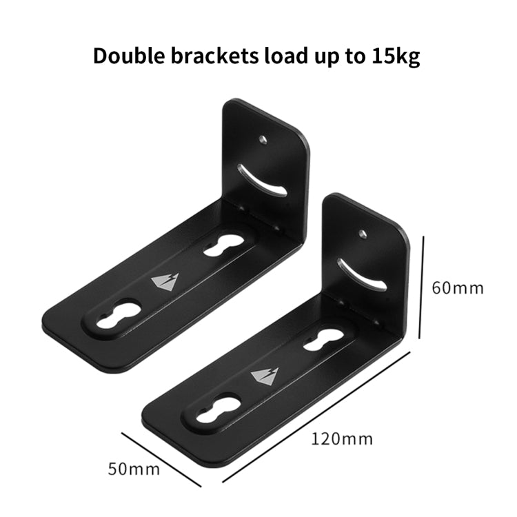 Universal Wall Bracket Non-Slip Storage Bracket for Long Strip Speaker(Black) - Speaker Bracket by PMC TechLife | Online Shopping South Africa | PMC TechLife