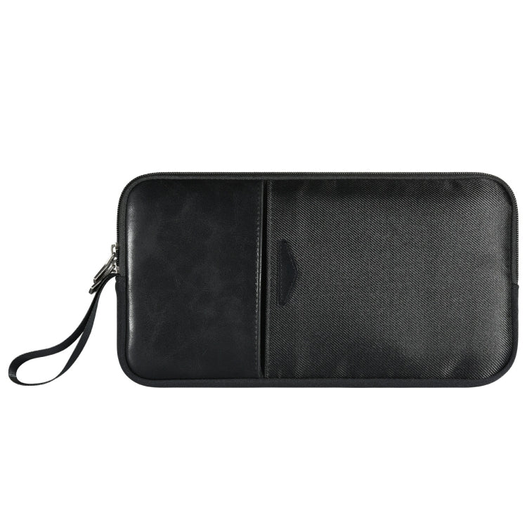 Universal PU Leather + Nylon Waterproof Zipper Portable Keyboard Storage Bag For Apple Wireless Keyboard A1314 & Magic Keyboard A1644(Black) - Digital Storage Bag by PMC TechLife | Online Shopping South Africa | PMC TechLife | Buy Now Pay Later Mobicred