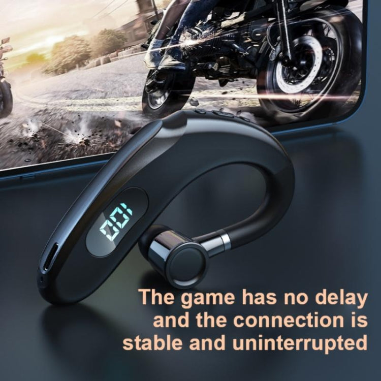 Q20 Bluetooth 5.2 Business Digital Display Sports Earhook Stereo Earphone(Blue) - Bluetooth Earphone by PMC TechLife | Online Shopping South Africa | PMC TechLife