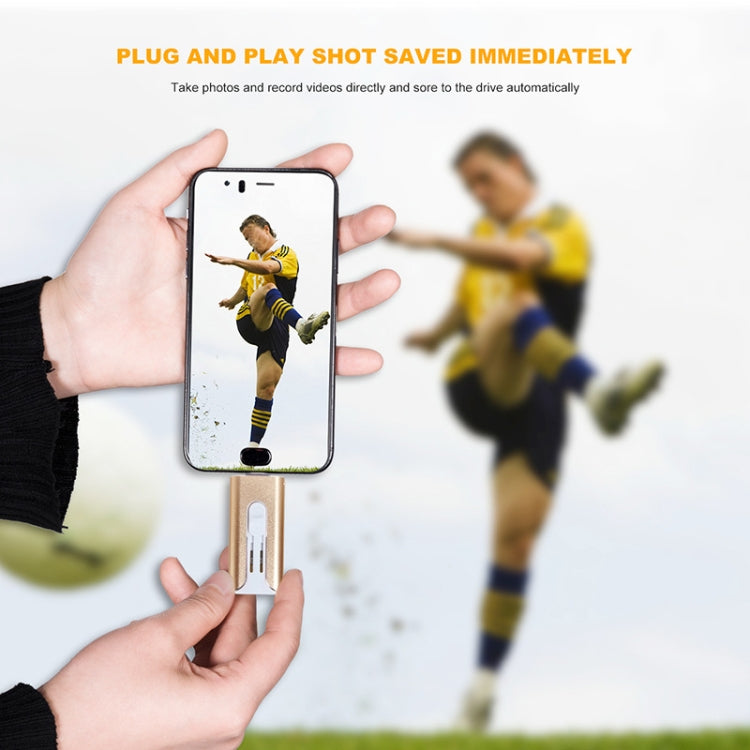 128GB Micro USB + 8 Pin + USB 2.0 3 in 1 Mobile Phone Computer U-Disk(Gold) - U Disk & Card Reader by PMC TechLife | Online Shopping South Africa | PMC TechLife | Buy Now Pay Later Mobicred