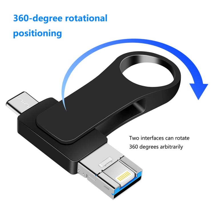 16GB USB 3.0 + 8 Pin + USB-C / Type-C 3 in 1 Mobile Computer Metal U-Disk(Pink) - U Disk & Card Reader by PMC TechLife | Online Shopping South Africa | PMC TechLife