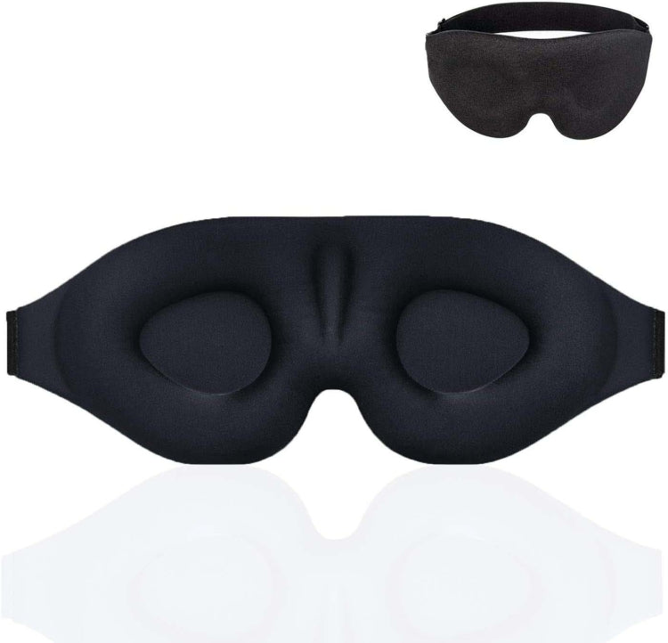 3D Sleeping Eye Mask Memory Foam Men And Women Shading Eye Mask Concave Eye Mask(No Nose Wings Black) - free shipping - PMC TechLife - Order now!