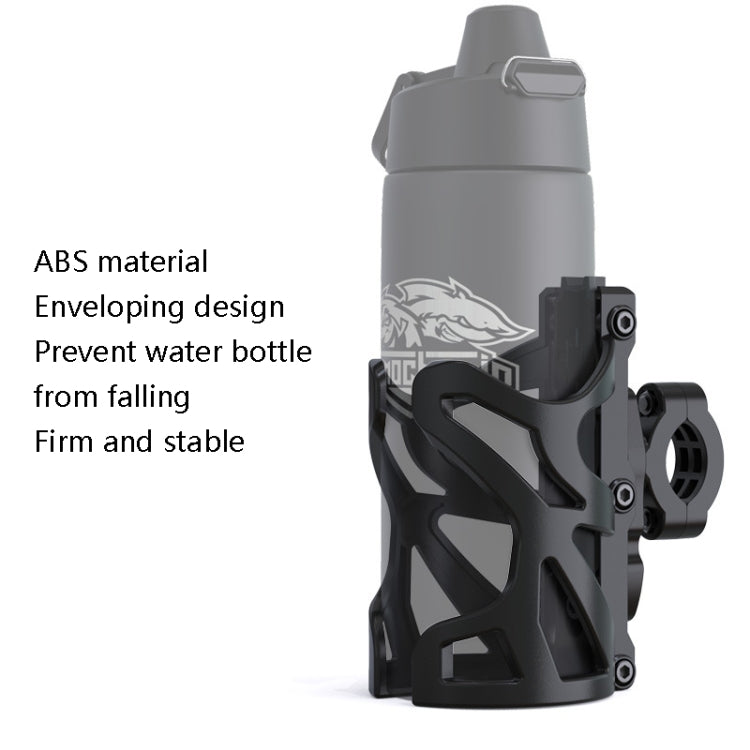 SMCP5456 Motorcycle Drink Holder Bicycle Cup Rack Kettle Frame Modified Accessories, Colour: With Pipe Clamp (Black) - Holders by PMC TechLife | Online Shopping South Africa | PMC TechLife