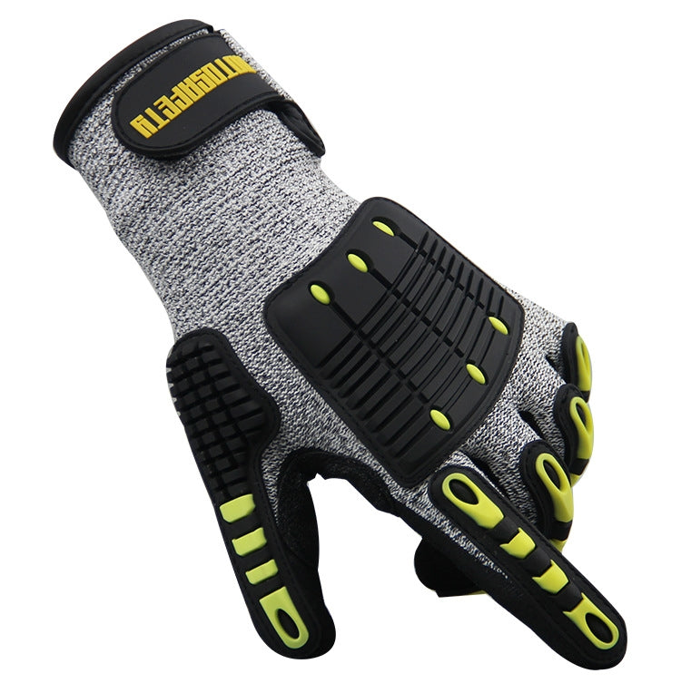 ROTOSAFETY RZT-HFZ20 Shock-Proof Anti-Smashing Anti-Cutting Anti-Collision Gloves TPR Mechanical Maintenance Fire Rescue Miners Mining Anti-Stab Gloves, Size: XL - Workplace Safety Supplies by PMC TechLife | Online Shopping South Africa | PMC TechLife